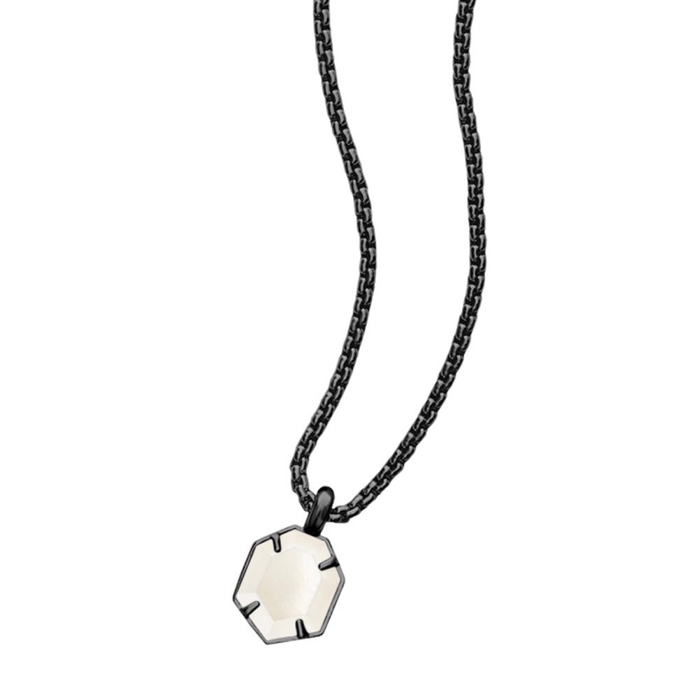 KENDRA SCOTT Teo Necklace Gunmetal MOP SPRING